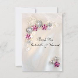 Faux Rosa Diamond Pearl Buttons Bröllop Tack