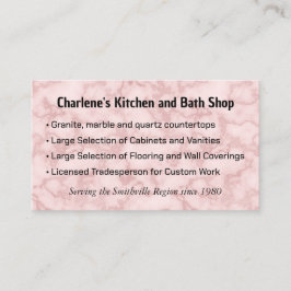 Faux Rosa Marble Visitkort