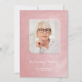 Faux Rosa Metall Effect Minnespåminnelse om bortfa