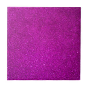 Faux rosa sparkly glitter anpassningsbar print squ kakelplatta