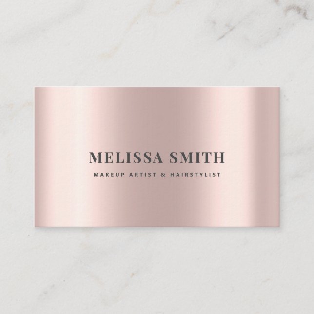 Faux rosegold elegant - lyxdesign tidsbeställning kort (Framsida)