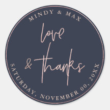 FAUX ROSÉGULD SIGNATURE LOVE+THANKS SKRIFTSTIL