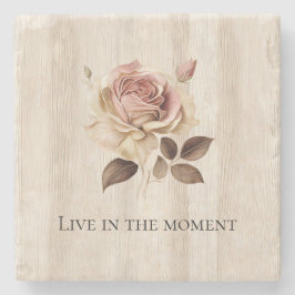 Faux Rustic Cream Rosa ros Wood Stenunderlägg