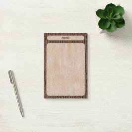 Faux Rustic Träd Bark Struktur Post-it Block