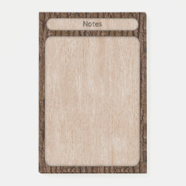 Faux Rustic Träd Bark Struktur Post-it Block