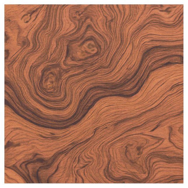 Faux Rustic Walnut Pattern  Tyg (Närbild)
