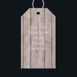 Faux Rustic Wood Brown Presentetikett<br><div class="desc">Faux Rustic Wood Brown</div>