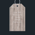 Faux Rustic Wood Brown Presentetikett<br><div class="desc">Faux Rustic Wood Brown</div>