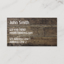 Faux Rustic Wood Visitkort