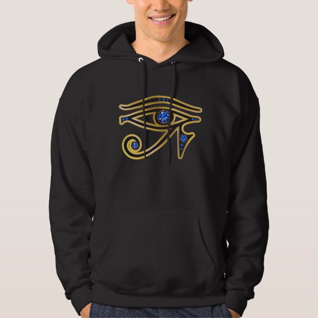 Faux-Safir öga av Ramanar Hooded tröja Sweatshirt (Framsida)