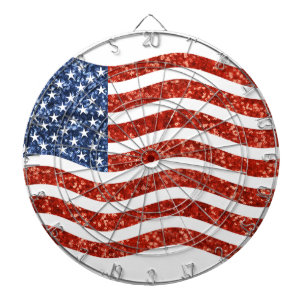 faux sekvin print american flagga piltavla