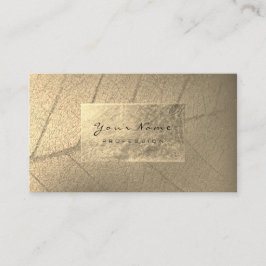 Faux Sepia Gold Foil Botanical Beauty Studio Styli Visitkort
