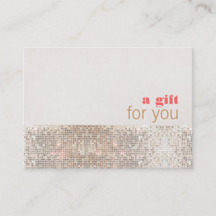 Faux Sequins Hair Salon and Spa Gift Certificate Rabattkort
