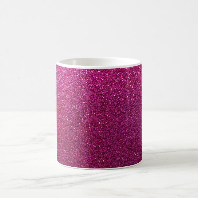 Faux Shock rosa Glitter Background Gnistra Kaffemugg (Center)