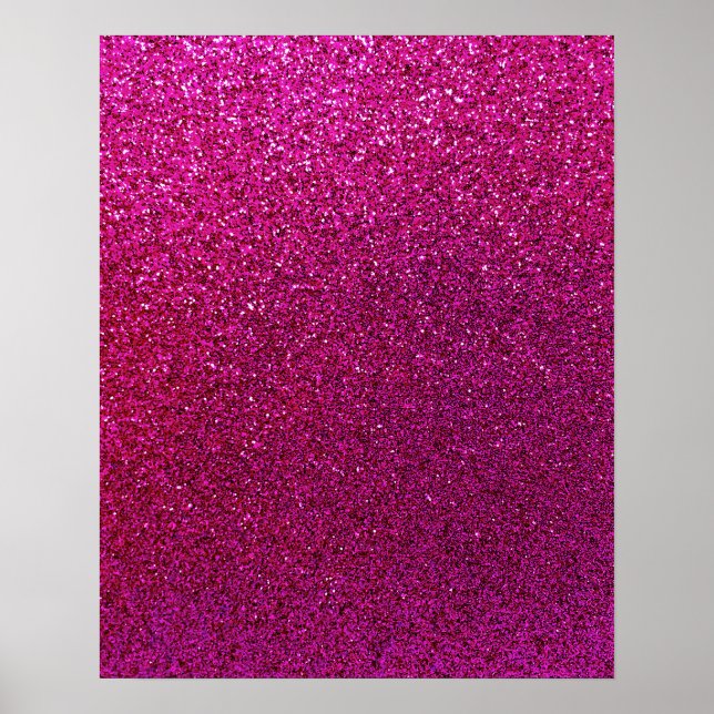 Faux Shock rosa Glitter Background Gnistra Poster (Framsidan)