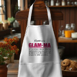 Faux Shock rosa Glitter Glam-Morsa Förkläde<br><div class="desc">Faux Glitter Glam-Morsa-kort - För vissa av oss kommer det mycket naturligt att alltid vara glamorös och fantastisk. Visa din inre diva och glam-attityd med det här faux shock rosa Glam-Morsa-kortet från glitter. Med sin definition "Glam-morsa är en kvinna vars barn har barn, men som är alldeles för vacker och...</div>