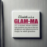 Faux Shock rosa Glitter Glam-Morsa Magnet<br><div class="desc">Faux Shock rosa Glam-Morsa Magnet - För vissa av oss kommer det naturligt att vara glamorös och fantastisk. Visa din inre diva och alltid glam-attityd med just den här coolan faux glitter shock rosa Glam-Morsa magnet. Med sin definition "Glam-morsa är en kvinna vars barn har barn, men som är alldeles...</div>