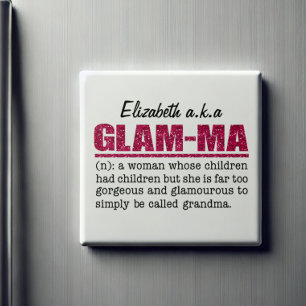 Faux Shock rosa Glitter Glam-Morsa Magnet