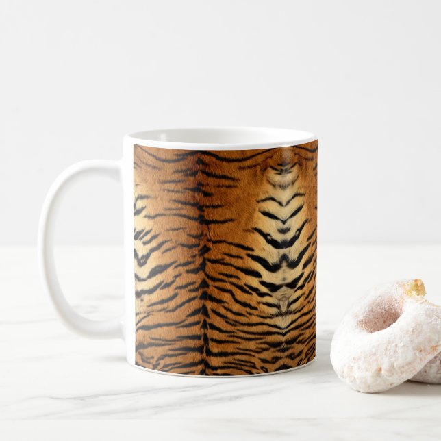 Faux Siberian Tiger Skin Kaffemugg (Med munk)