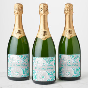 Faux Silke Embossed Illusion Ro/Teal
