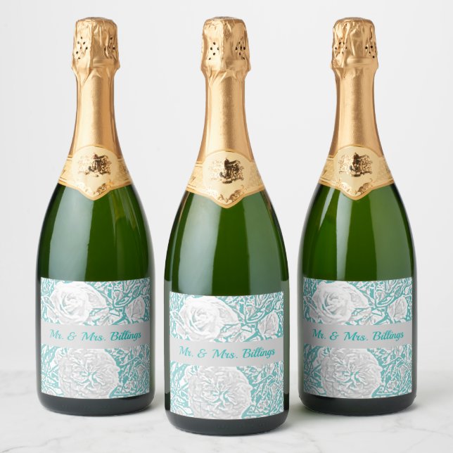 Faux Silke Embossed Illusion Ro/Teal (Flaskor)