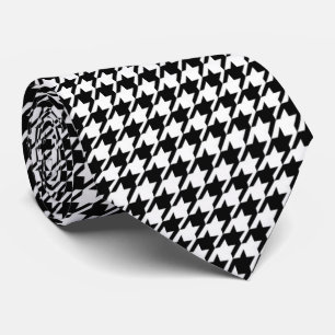 Faux Silke Houndstooth Luxury Neck Tie Slips