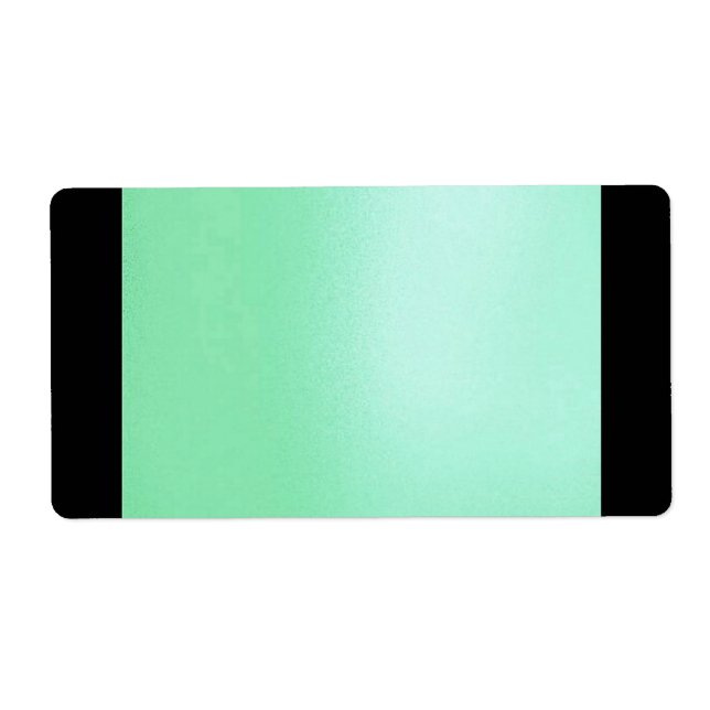 Faux Silke Spearmint/Black Solid Lable Fraktsedel (Framsidan)