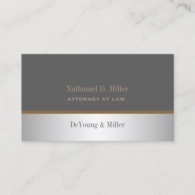 Faux Silver, DIY-bakgrund Visitkort (Framsida)