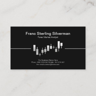 Faux Silver Exchange Graph Financial Advisor Visitkort