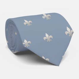 Faux Silver Fleur de lis DIY Dusty Blue Slips