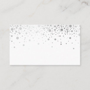 Faux Silver Foil Confetti Dots   Modern Placeringskort