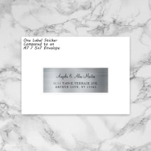 Faux Silver Foil Individual Bröllop Adressetikette