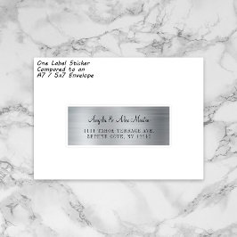 Faux Silver Foil Individual Bröllop Adressetikette Klistermärken