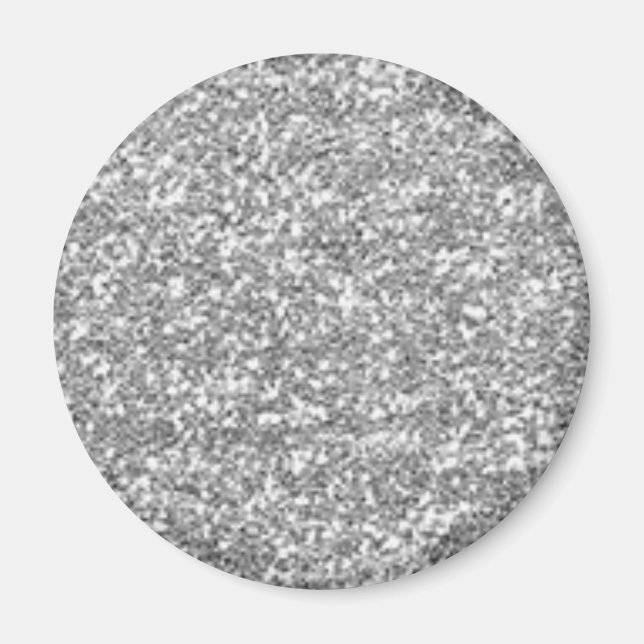 Faux Silver Glitter Magnet (Framsidan)