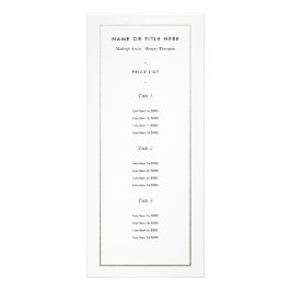 Faux Silver Gräns vid White | Modern rackadapter Reklamkort