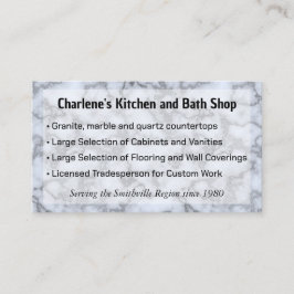 Faux Silver Grått Marble Visitkort