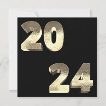 Faux Silver Guld Gott nytt år 2024