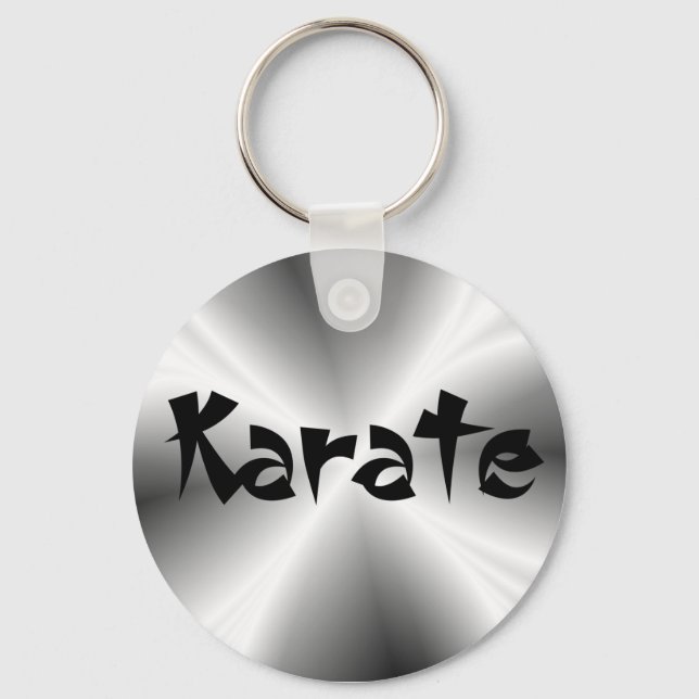 Faux Silver Karate Keychain Nyckelring (Framsida)