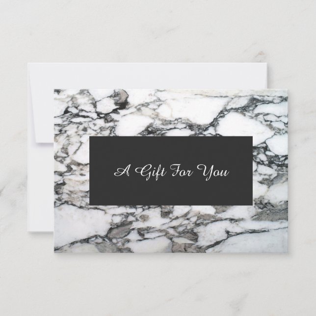 Faux Silver Marble Spa och Salon Gift Certificate (Framsida)
