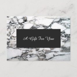 Faux Silver Marble Spa och Salon Gift Certificate