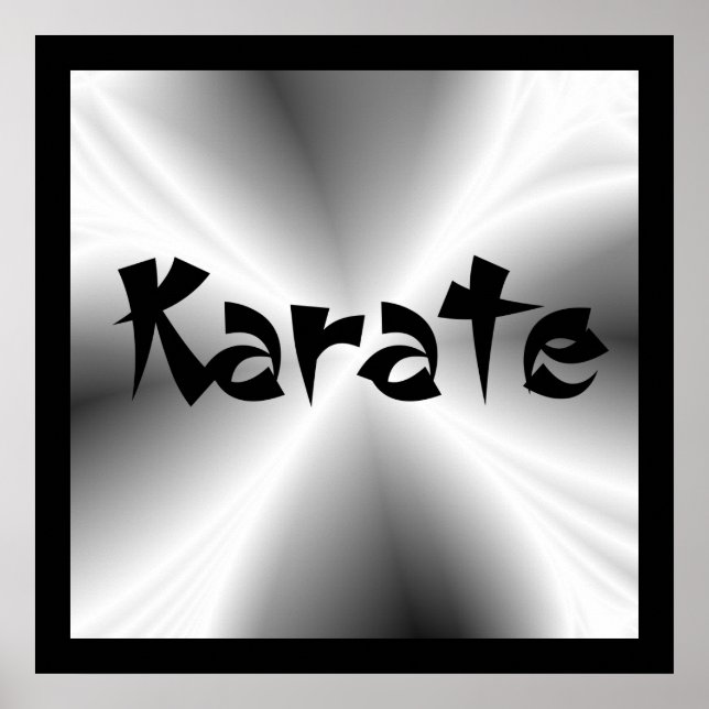 Faux Silver Metallic Karate Poster (Framsidan)