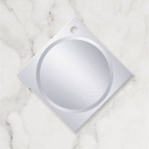 Faux Silver Metallic Se tom modern Elegant Gåvor Etiketter