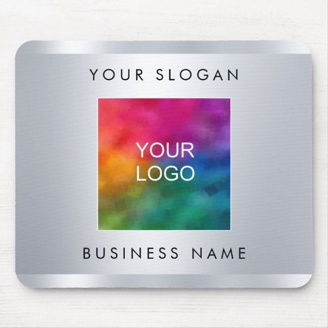 Faux Silver Metallic Search Add Your Business Logo Musmatta (Framsidan)