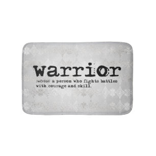 Faux Silver Metallic Warrior Definition Badrumsmatta