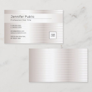 Faux Silver Modern Elegant Glamoral mall Visitkort