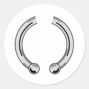 Faux Silver Piecing Runt Klistermärke