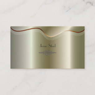 Faux silver rostfritt stål visitkort