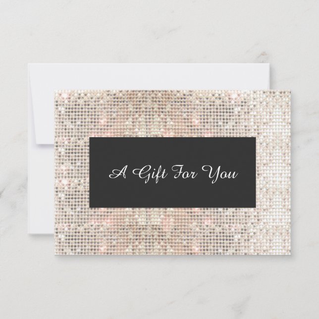 Faux Silver Sequins Spa and Salon Gift Certificate (Framsida)