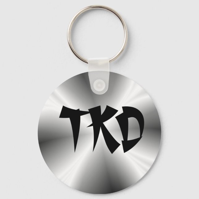 Faux Silver TKD Keychain Nyckelring (Framsida)