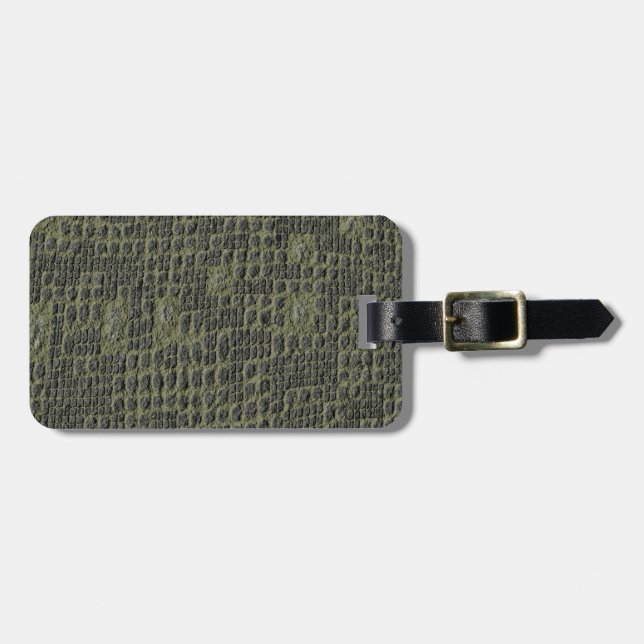 Faux Snake Leather Skin Bagagebricka (Horisontell Framsida)